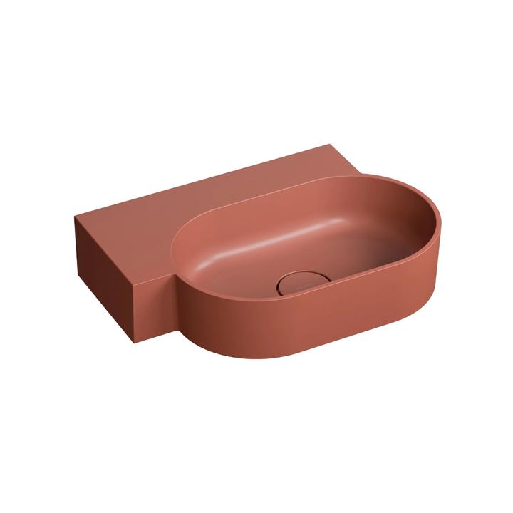 OVO M+ UMYWALKA NABLATOWA/WISZĄCA - LEWA 55X36 CM TERRACOTTA MAT OVO555UWLTE