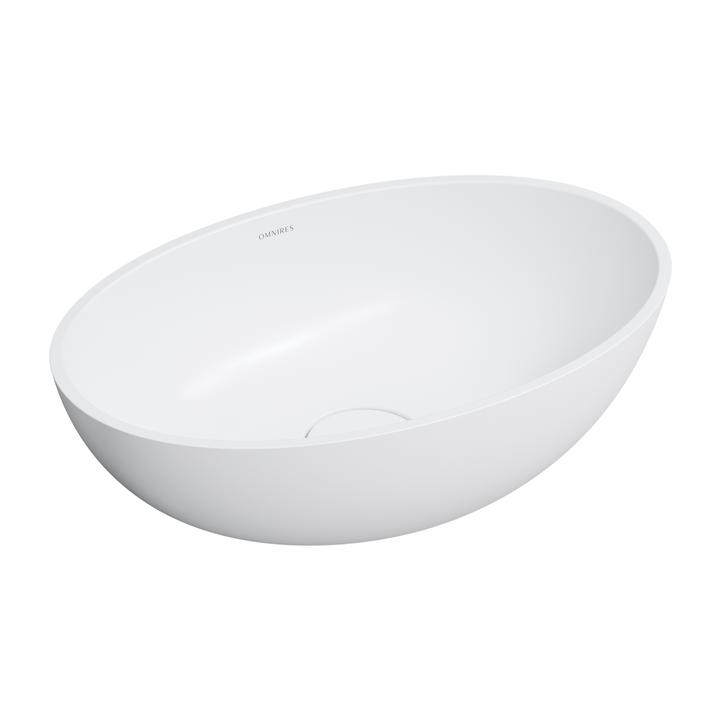 UMYWALKA NABLATOWA SHELL M+ 50X32 CM BIAŁA MAT SHELL500UNBM