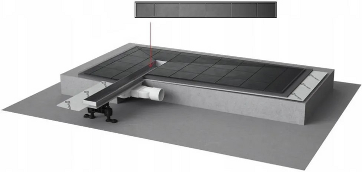RUSZT ODPŁYWU LINIOWEGO SLIM BASIC 750