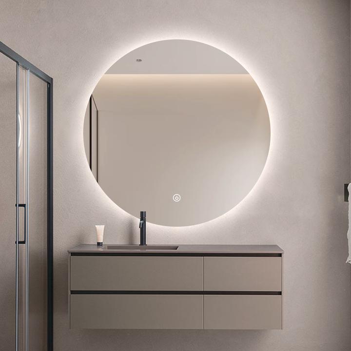 LUSTRO ŁAZIENKOWE OCCHIO OKRĄGŁE 100 CM OŚWIETLENIE LED, MATA GRZEWCZA
