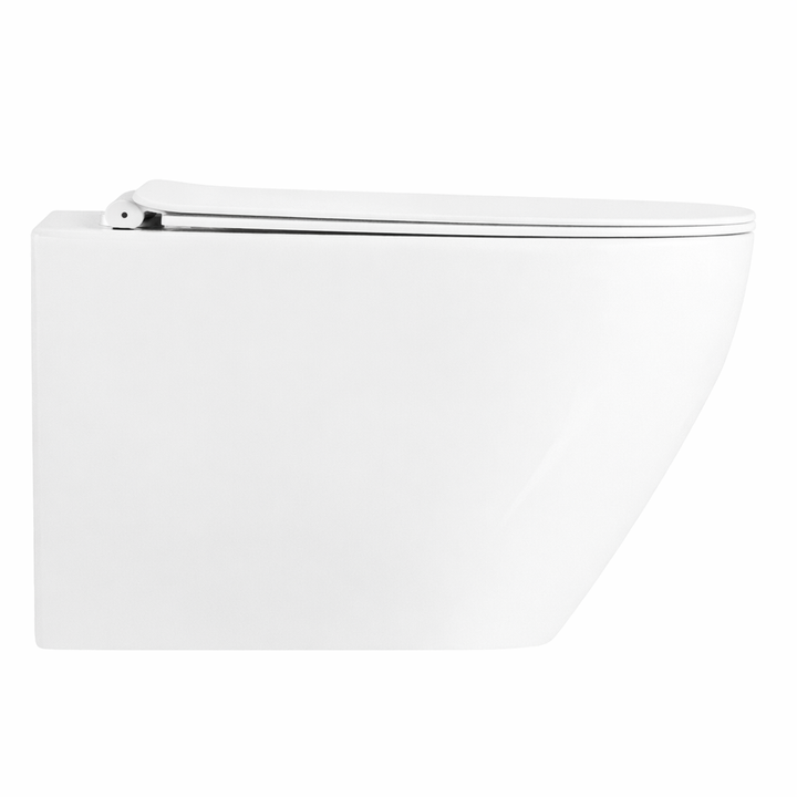 MISKA WC WISZĄCA INTERNO 49 CM BEZRANTOWA Z DESKĄ  W/O WHITE
