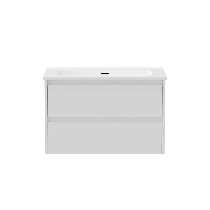 Szafka łazienkowa LOCK 80 cm biała/drewno – przestronność i elegancja