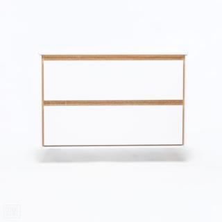 Szafka łazienkowa LOCK 80 cm biała/drewno – przestronność i elegancja