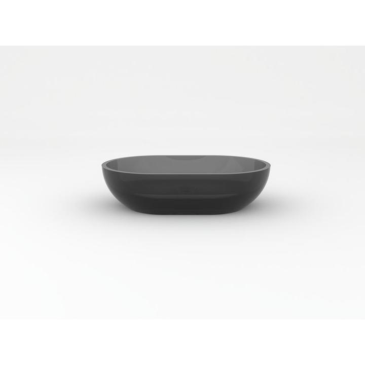 UMYWALKA NABLATOWA Z ŻYWICY FREEDOM 58X38X14 CM SMOKEY BLACK