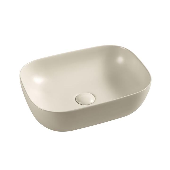 UMYWALKA NABLATOWA LUSSO 45,5X32,5 CM OWALNA BEIGE MATT