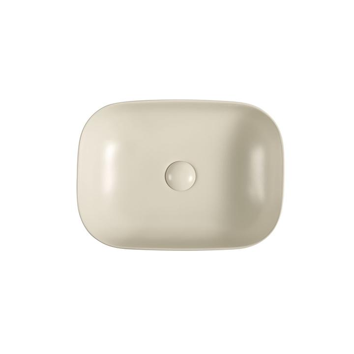 UMYWALKA NABLATOWA LUSSO 45,5X32,5 CM OWALNA BEIGE MATT