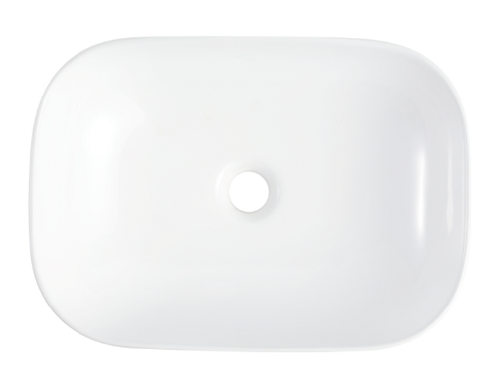 UMYWALKA NABLATOWA LUSSO 45,5X32,5 CM OWALNA WHITE