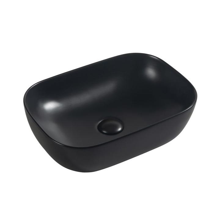 UMYWALKA NABLATOWA LUSSO 45,5X32,5 CM OWALNA BLACK MATT