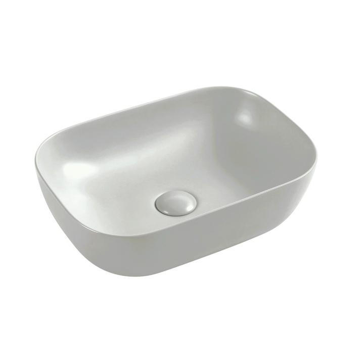 UMYWALKA NABLATOWA LUSSO 45,5X32,5 CM OWALNA LIGHT GREY MATT