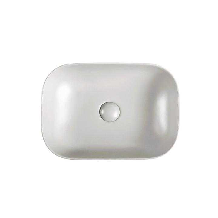 UMYWALKA NABLATOWA LUSSO 45,5X32,5 CM OWALNA LIGHT GREY MATT