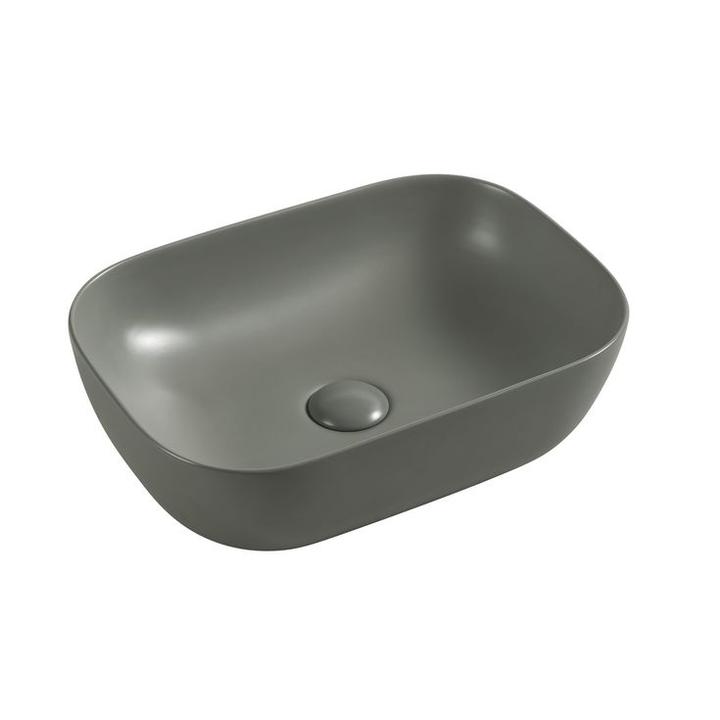 UMYWALKA NABLATOWA LUSSO 45,5X32,5 CM OWALNA GREY MATT