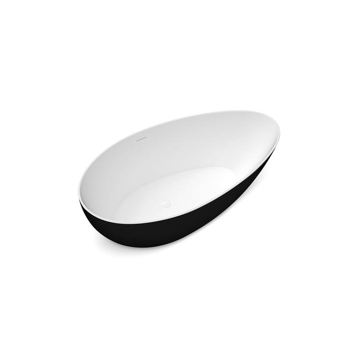 Wanna wolnostojąca DROP CZARNA 1600 x 820 x 580 mm – Wyrafinowany Kontrast