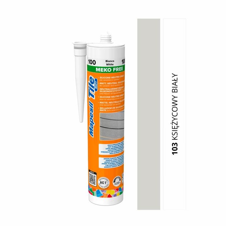 MAPESIL TILE MATT SILIKON 300ML. 103 KSIĘŻYCOWY BIAŁY