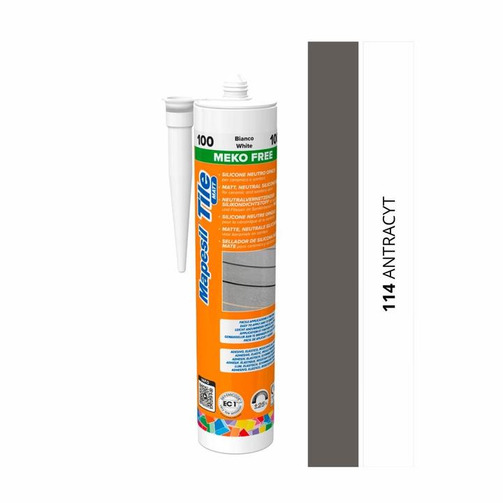 MAPESIL TILE MATT SILIKON 300ML. 114 ANTRACYT