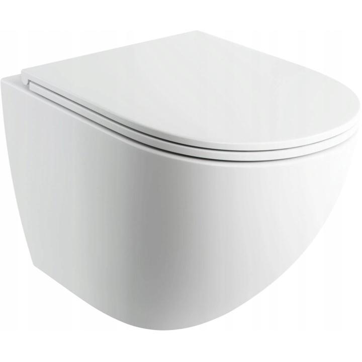 MISKA TOALETOWA WISZĄCA OMNIRES OTTAWA SILENT POWER™ Z DESKĄ WOLNOOPADAJĄCĄ 54 x 37 cm OTTAWACSPMWBM