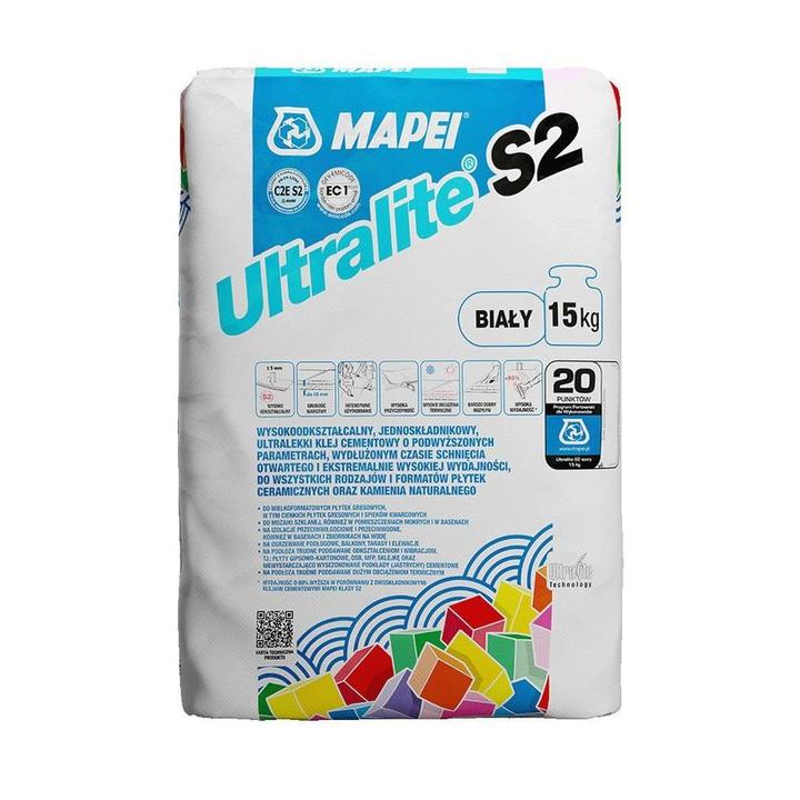 KLEJ ULTRALITE S2 FLEX BIAŁY 15KG. MAPEI