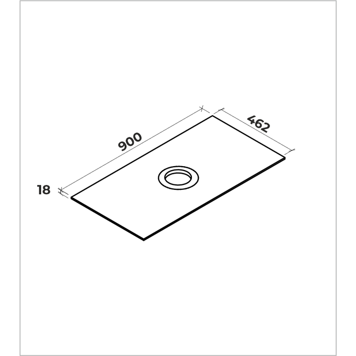 Blat z kamienia naturalnego Italian Terrazzo 900 mm – luksus i trwałość w Twojej łazience