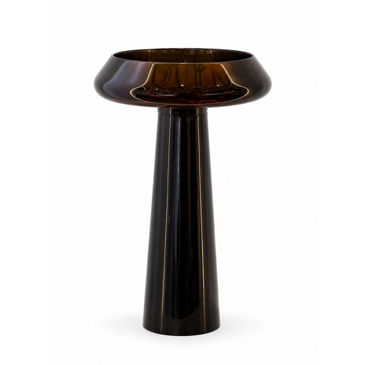 UMYWALKA WOLNOSTOJĄCA Z ŻYWICY FREEDOM 54X54X90 CM MOCHA BROWN AND SMOKY BLACK GLOSS