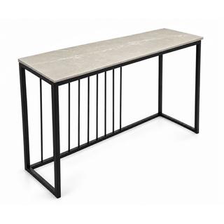KONSOLA Z BLATEM ZE SPIEKU KWARCOWEGO RITUAL/BLACK 140x38x77,2 cm