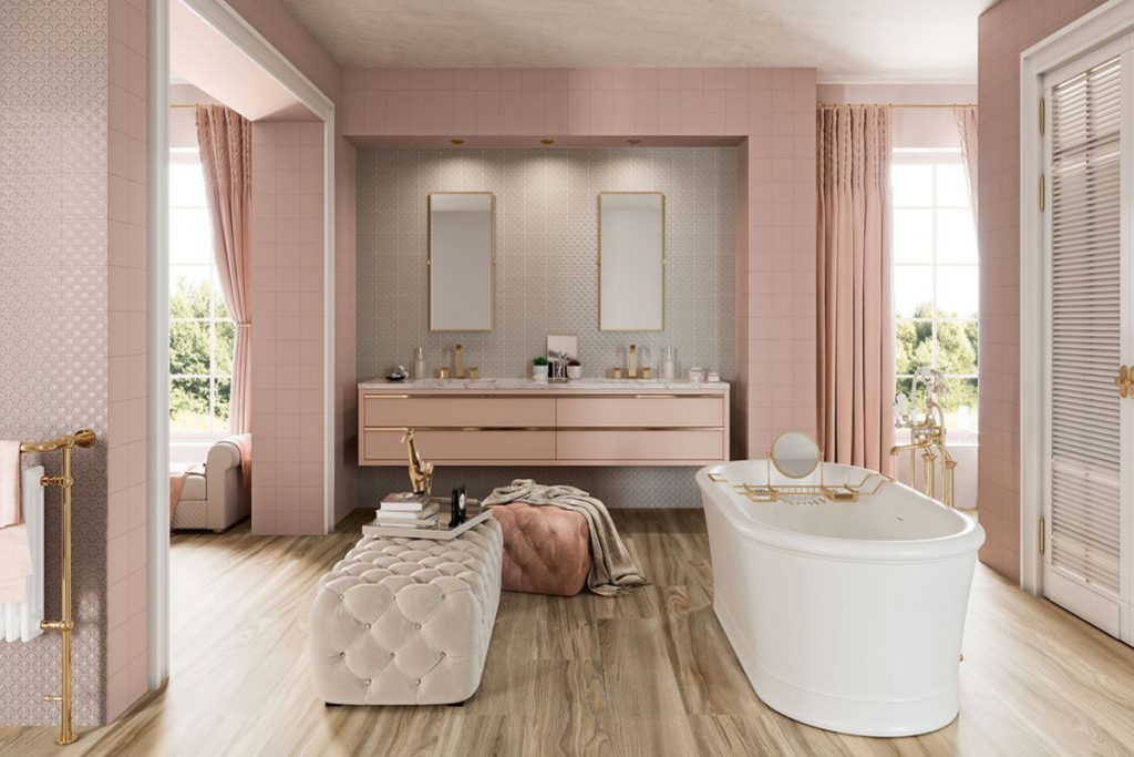 łazienka na walentynki, różowa łazienka, zyx colorker