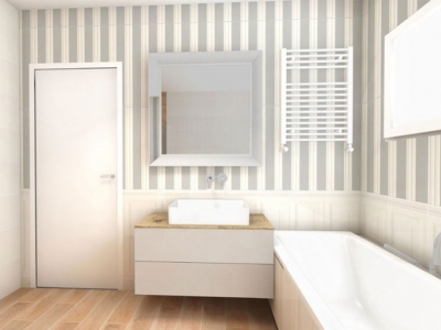 Nowoczesne retro w łazience. Projekt i realizacja