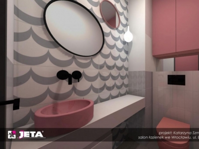 Pink trend w małej łazience - to jest możliwe z JETA