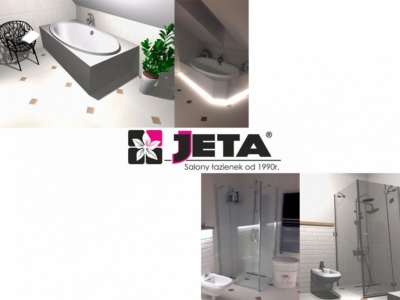 Uniwersalna łazienka na poddaszu. Projekt JETA i realizacja.