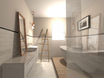 Łazienka kobiety w mieszkaniu po rodzicach