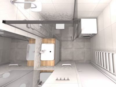 Łazienka dla seniorki w mieszkaniu bloku z wielkiej płyty