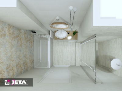 Łazienka w jasnych tonacjach z płytkami Arty i Bloom